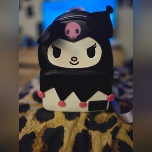 Used -kuromi Black and White Mini  Backpack